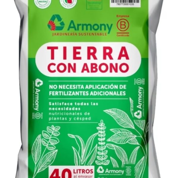 TIERRA CON ABONO  40L ARMONY