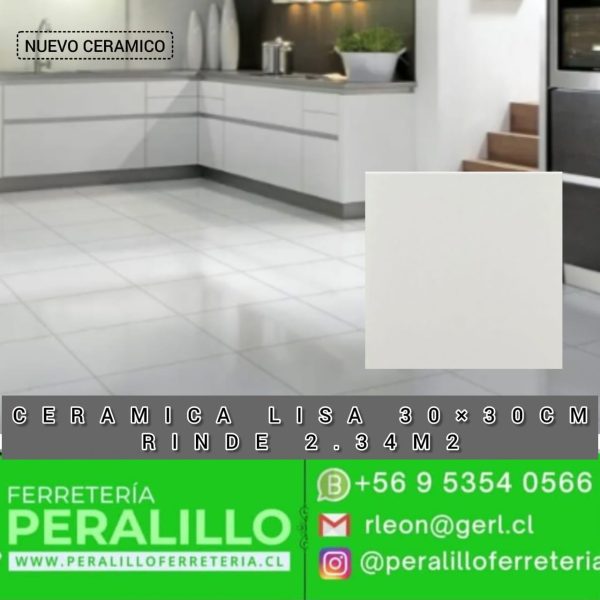 CERAMICA 30X30 AMERICA BLANCO RINDE 2.34 PISO MURO