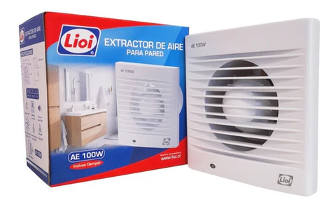 EXTRACTOR AIRE 4" PARA MURO CON PERSIANA CON DAMPER INCLUIDO